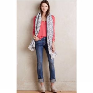 Anthropologie Straight Leg Jeans in Medium Blue Wash